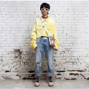 💙🩵 R13 Boyfriend Jeans - Distressed Stevie - Relaxed Straight Leg 🩵💙